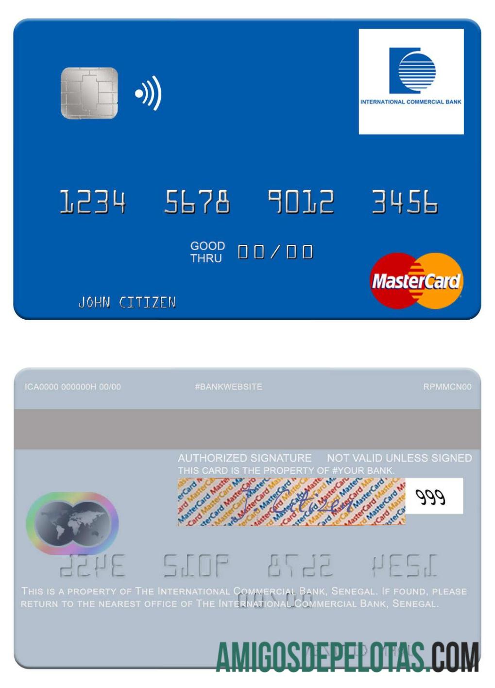 Senegal O Banco Comercial Internacional Mastercard baixar para verificação